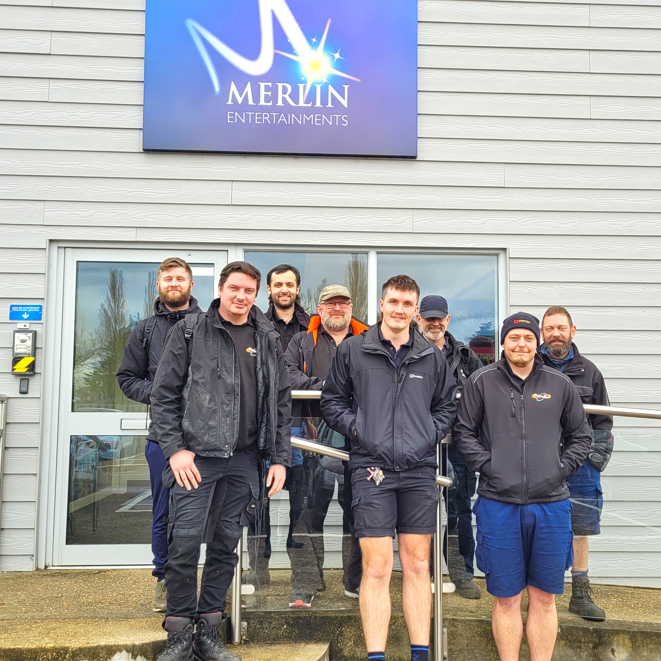 A photo of a pool plant maintenance team