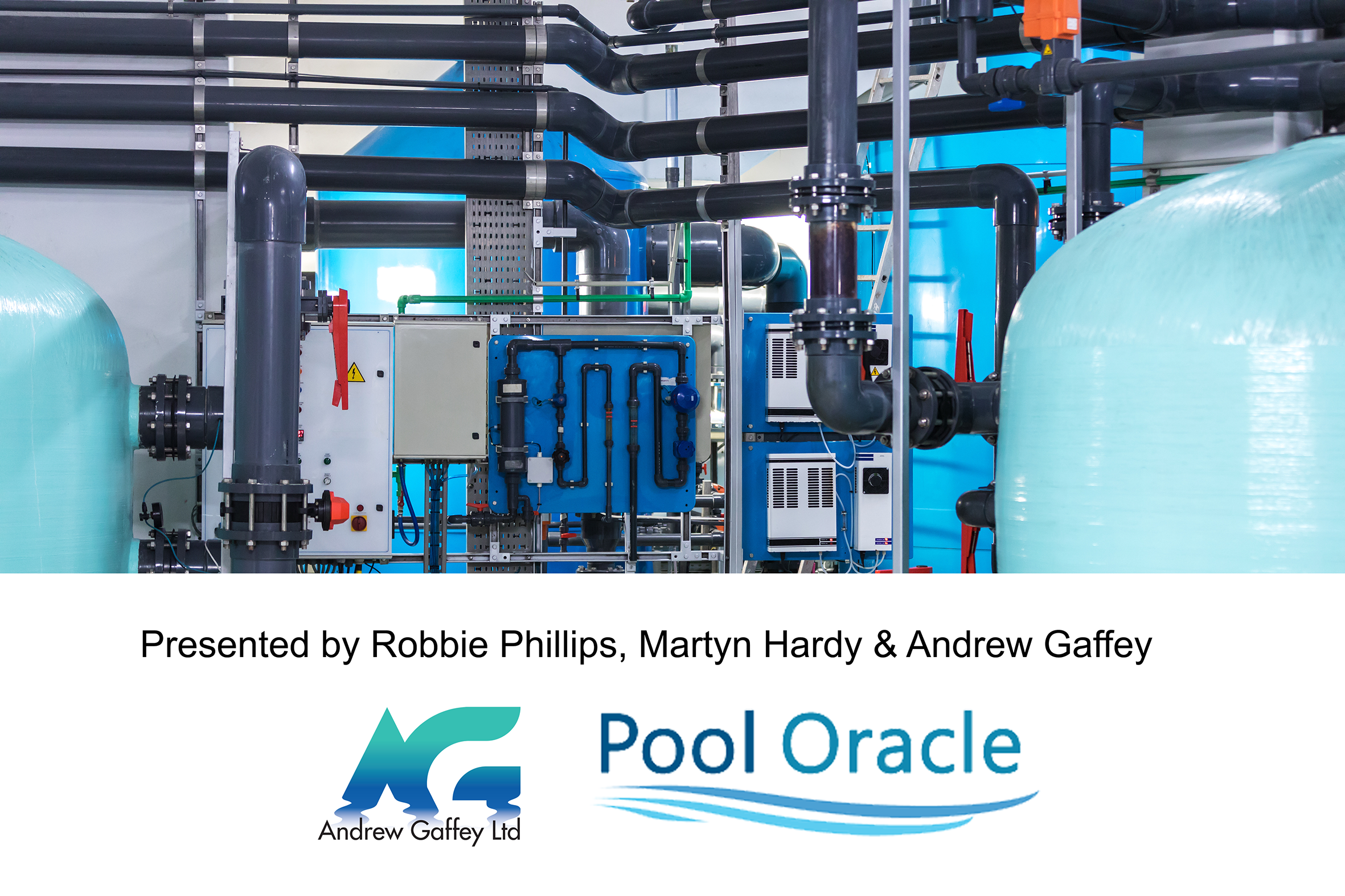 An image of a commercial pool plant room, sand filters and pipework